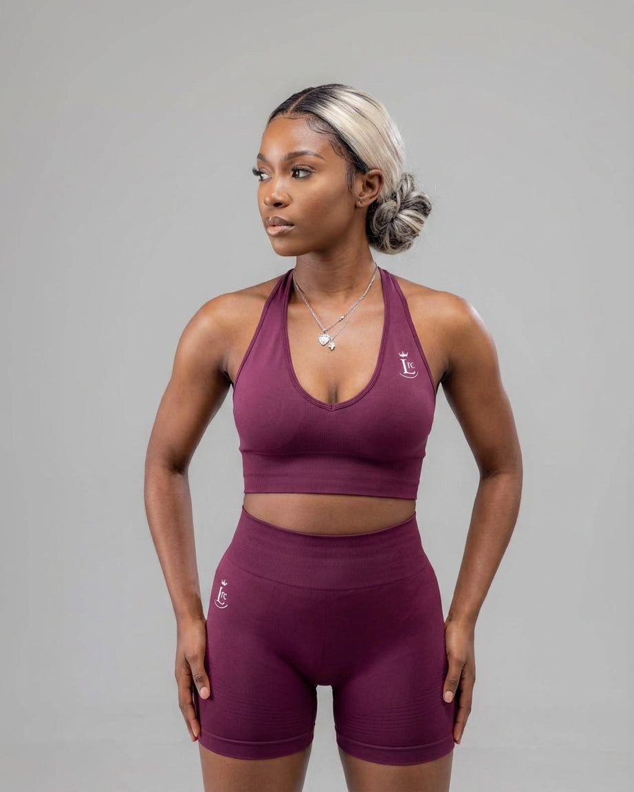 LTC Seamless Halter Short Set
